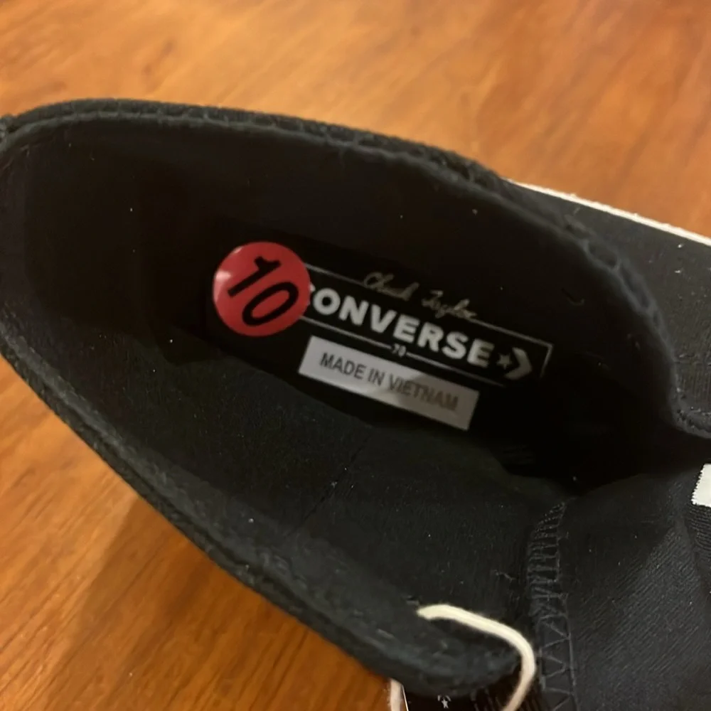 Converse Chuck 70 High All Star Shoes Sneakers black egret new Mens Size 10 - Picture 13 of 14